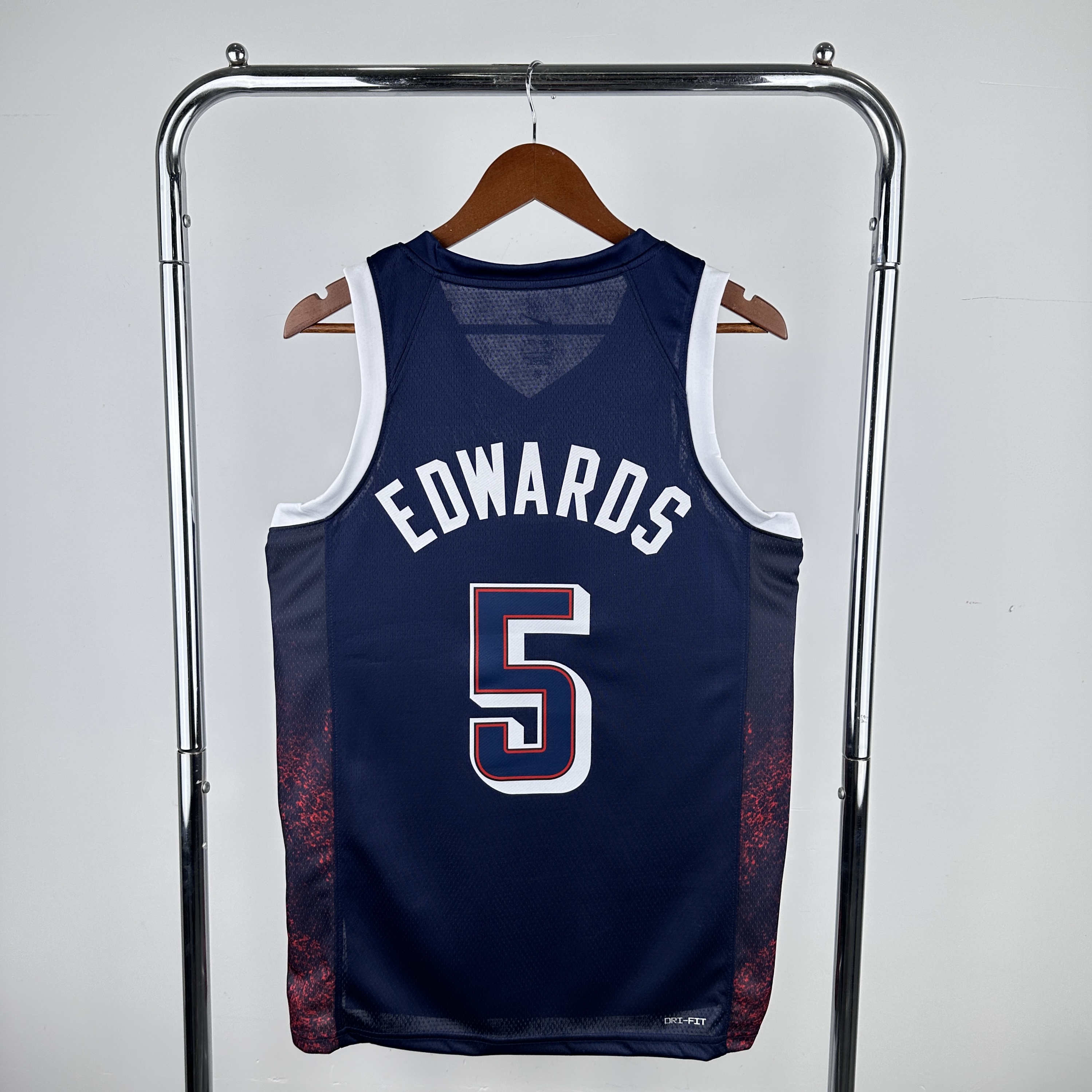 2024 Olympic USA #5 Edwards Blue Nike NBA Jersey->->